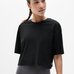 Athleta Laser Cut Crop Tee